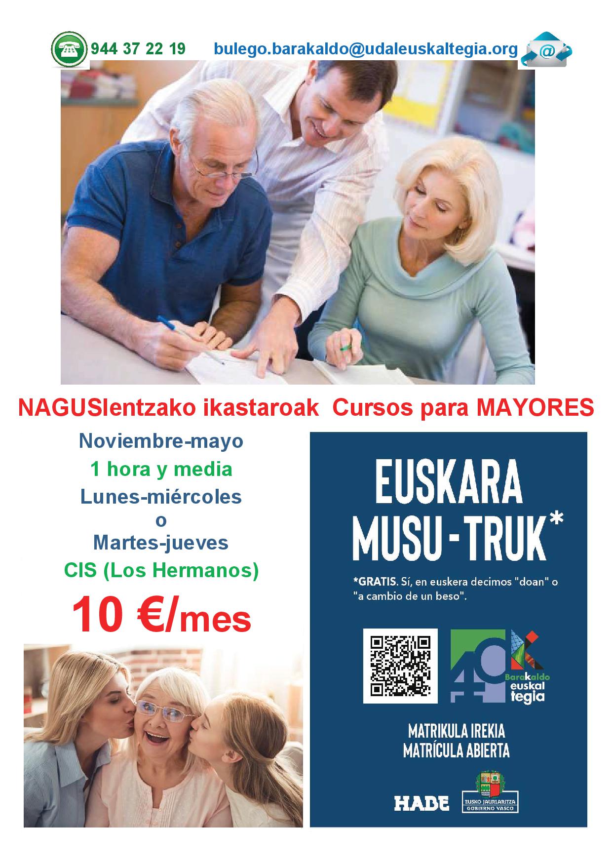 Nagusientzako euskara klaseak / Cursos euskera mayores
