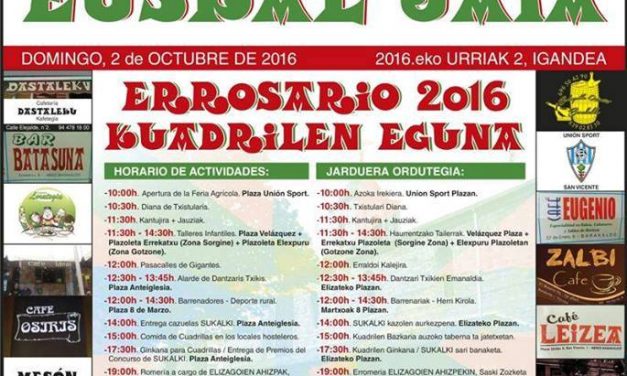 San Bizenteko Euskal Jaia – Errosario 2016 kuadrilen eguna