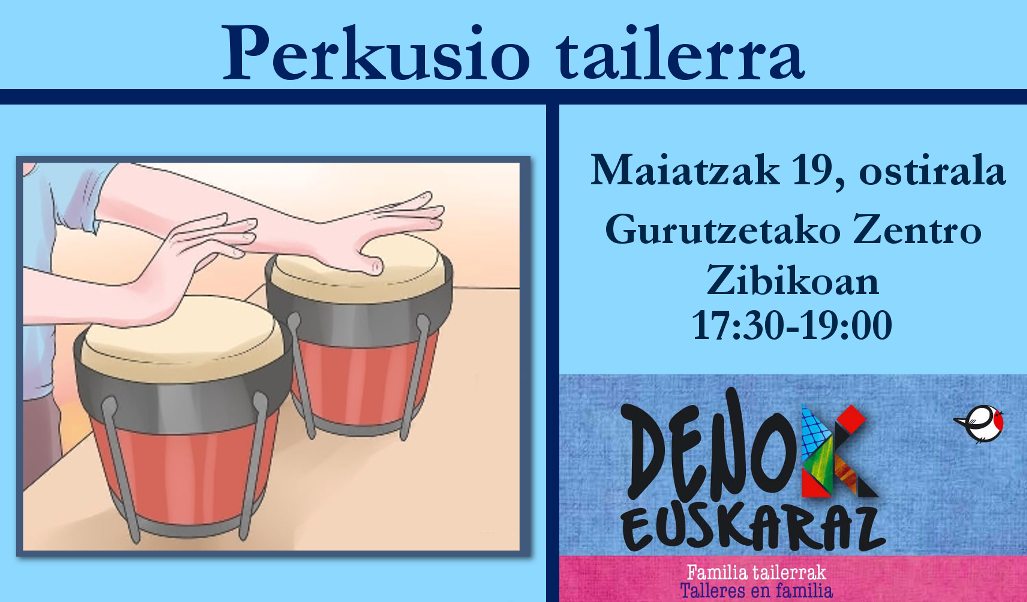 Denok euskaraz – Perkusio tailerra