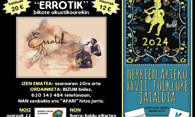 HERRIEN ARTEKO XXVII. FOLKLORE JAIALDIA – Kantu afaria