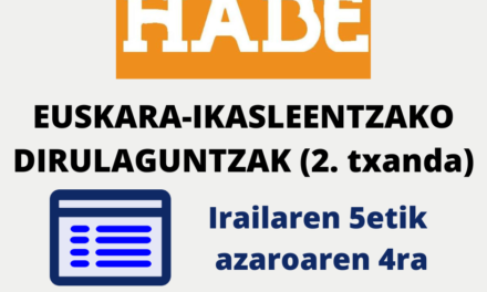 HABE – Euskara ikasteko laguntzak 2024